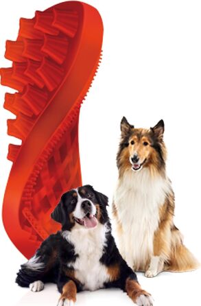 Щітка для собак з довгим волоссям Pet+Me PETM009, червона