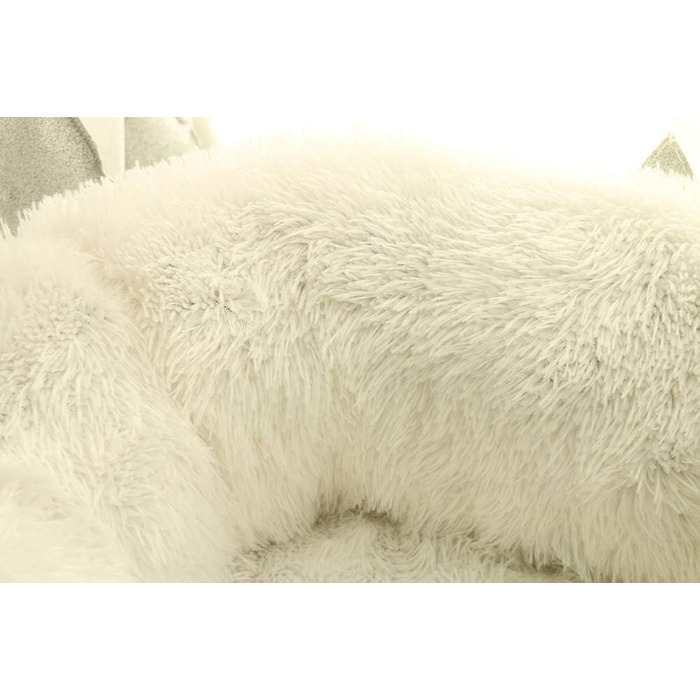 Кругле м'яке ліжко для собак та котів Segle, антиковзаюча підкладка, м'який пухнастий донат, різні розміри, 50*50*20 см