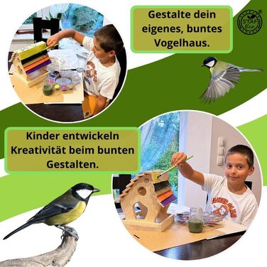Дім для птахів на балкон: дерев'яний, ручної роботи, для саду та балкону, стійкий до погодних умов