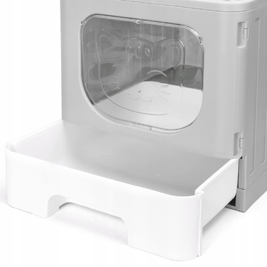 Відкритий лоток для котів Nobleza, сірий, з ручкою, 48,5 см x 38,5 см x 38,2 см