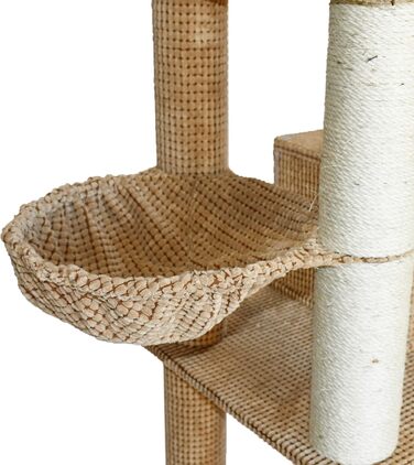 Дряпка для котів Bontoy Felix Pro, коричнева, з сизалевих стовпів (діаметр 12 см), 198 см, для великих котів