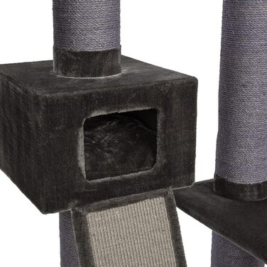 Котячий будиночок Kratzbaum Maine Coon 209 сірий XXL - міцний, великий, стабільний, з товстими сизаловими стовпами (діаметр ~20 см)