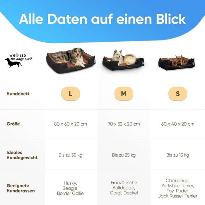 Міцне ліжко для собак: великих, маленьких, цуценят та літніх собак. Зручне собаче ліжко-корзина, різні кольори (M, онікс)