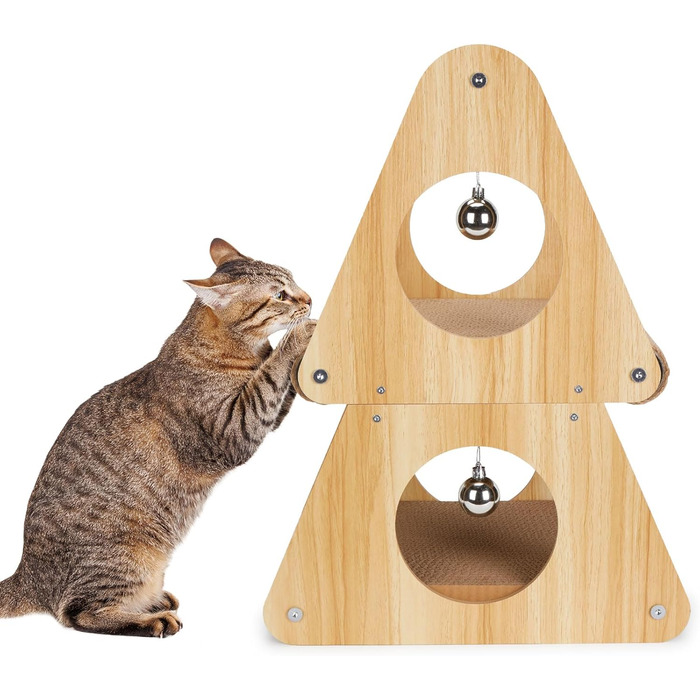 Кігтеточка Ownpets для котів, будиночок, 54 см, багатофункціональна, екологічна, стабільна, ідеальна для відпочинку та заточування кігтів