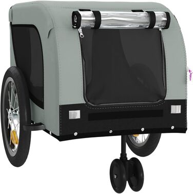 Причіп для велосипеда для собак Сірий та Чорний, Oxford-Gewebe та сталь, LH12049