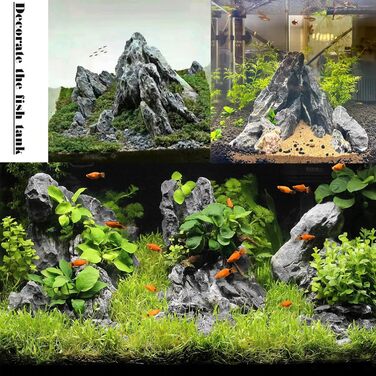 Натуральний камінь Seiryu-Felsenstein 11 LB для акваріума, декор з натурального сланцю 3-8 дюймів для акваріумів, ландшафтного дизайну, мініатюрних садів, феєричних композицій