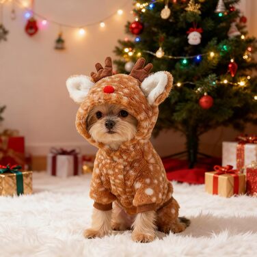 Костюм для тварин на Різдво: костюм для котів та собак (Elch M)