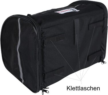 Транспортна сумка для собак H4L чорна 38x28x30 см - переноска, переносна сумка, бокс для собак