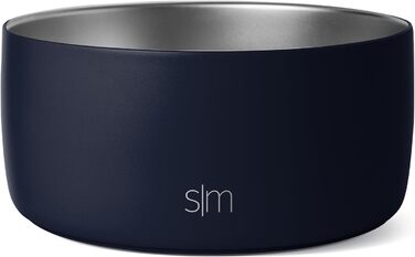 Набір мисок для собак та котів Simple Modern Bentley Collection з нержавіючої сталі, ізольовані, не ковзають, BPA-free, розмір L (1.8 л), колір 'Глибокий Океан'