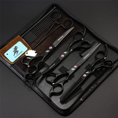 Набір професійних ножиць для грумінгу тварин, 18 см, нержавіюча сталь, для собак та котів