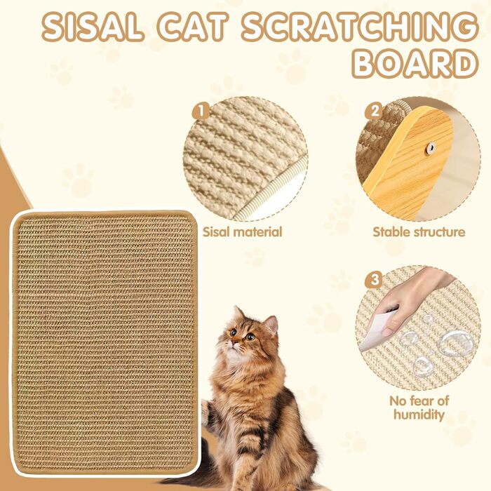 Котячий когтетоп: когтешкребок з сизалю, лежанка-софа, когтетоп-ліжко для котів, килимок для заточування кігтів, котячі меблі (велике ліжко), замінний килимок (маленький)