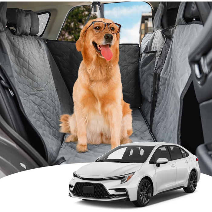 Чохол на сидіння автомобіля для собак BEERTE, сумісний з Toyota Corolla 2020-2025, з штучної шкіри, водонепроникний, стійкий до подряпин, для заднього сидіння, килимок для тварин, автомобільна гамак з сіткою