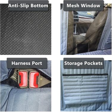 Подовжувач для заднього сидіння автомобіля для собак YMT-18, чохол на сидіння, наповнювач для заднього сидіння, не надувний, килимок для кемпінгу в автомобілі, ліжко, гамак для собак у вантажівці, SUV (Сірий)