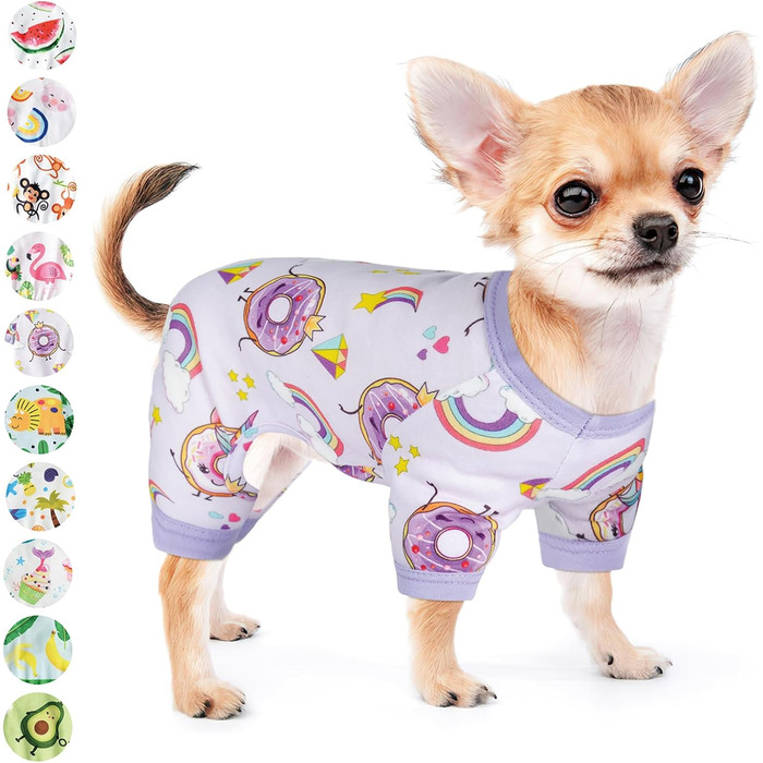 Піжама для собак - літня, для дрібних порід (Чихуахуа, Йоркширський тер'єр), унісекс, м'яка, еластична, для котів та собак