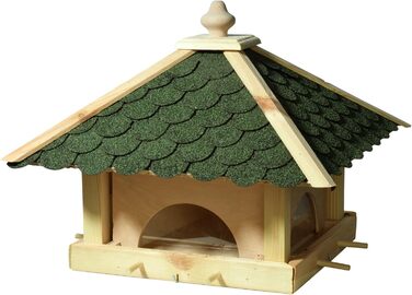 Велика дерев'яна годівниця для птахів XXL з 4 висувними лотками Luxus-Vogelhaus 98700e з сосни для саду та балкона