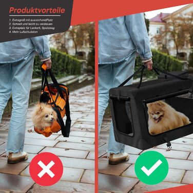 Складана транспортна сумка для собак і котів all Pets United, водовідштовхувальна та дихаюча, 70x52x52 см
