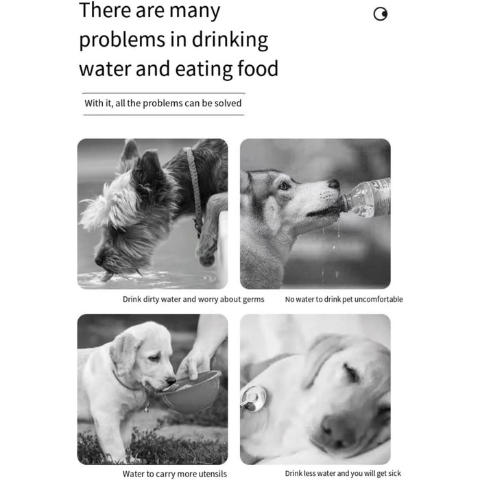 Водяна пляшка для собак з контейнером для корму, портативна, для котів, собак та інших тварин, для прогулянок, походів та подорожей