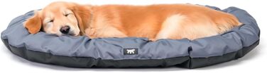 Ортопедичний лежак для собак великих порід Ferplast: лежанка-софа, корзина, вологостійкий матрац, знімний чохол, 110x70x8 см, сірий