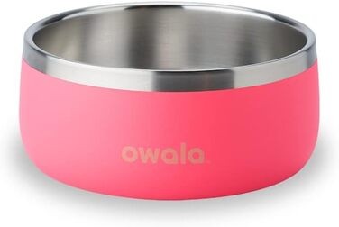 Миска для домашніх тварин Owala, нержавіюча сталь, 680 мл, рожева (Hyper Flamingo)