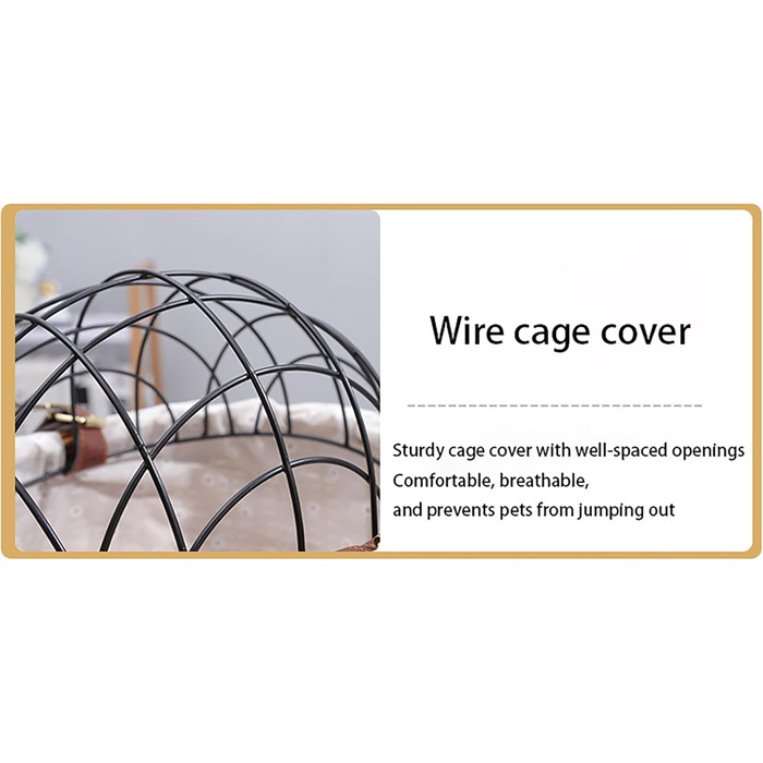 Кошик для собак на велосипед з ротангу – зручна переноска з захисним ґратом та м'яким бавовняним матрацом для багажника велосипеда