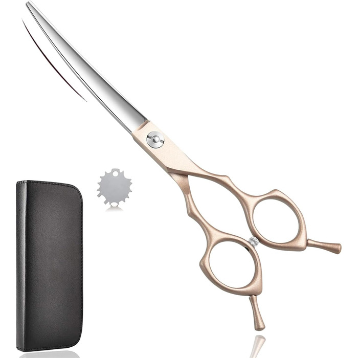 Професійна вигнута ножиця для собак 7 дюймів (440C сталь) - для грумінгу собак та котів