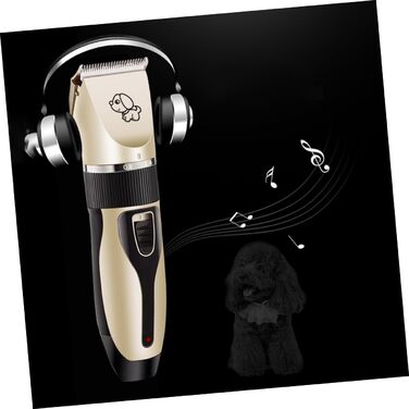 Електрична машинка для стрижки шерсті тварин Hemobllo - бездротова, з регулюванням, 5 насадок для собак та котів