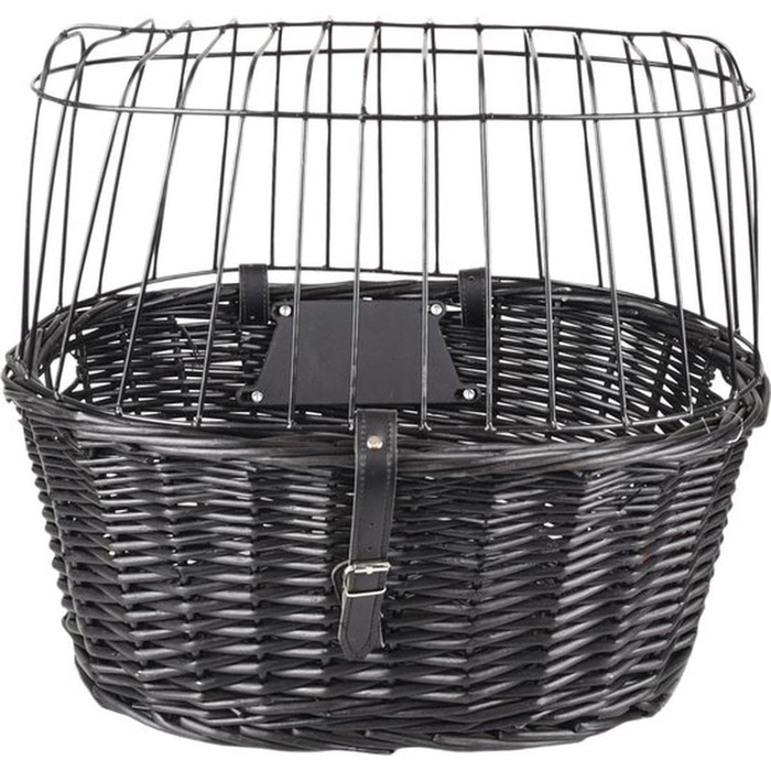 Корзина для велосипеда з місцем для собаки - чорна, 46,5x37,5x40,5 см