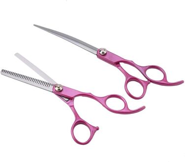 Професійний набір для грумінгу домашніх тварин SYH&AQYE: 4 ножиці для собак та котів, випрямлені та зігнуті моделі, з гребінцем