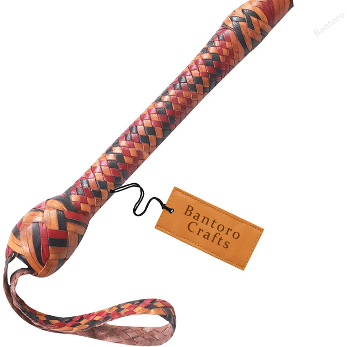 БантОро Крафтс: Батогом з кенгурячої шкіри, 16 плетінь, 3.6м (12 футів), для косплею та реквізиту