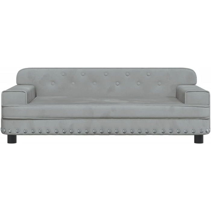 Софа для собак Festnight - м'яке ліжко-софа для маленьких собак, сірого кольору, 90 x 53 x 30 см, з антиковзким покриттям