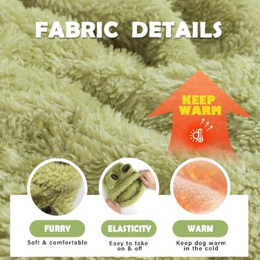 Теплий плюшевий в'язаний светр для цуценят та маленьких собак (зелена авокадо, XXS)