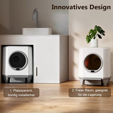 Автоматичний лоток для котів Katzenklo Selbstreinigend, 65л, XXL, з керуванням через додаток, для 2+ котів