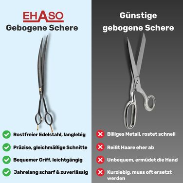 Ножиці кухонні EHASO Revolution Black Schere Titanium 25 см, вигнуті, японські