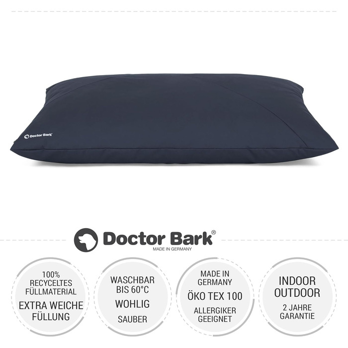 М'яке ліжко для собак великих порід Doctor Bark GreenLabel: зелена, XL, легко миється