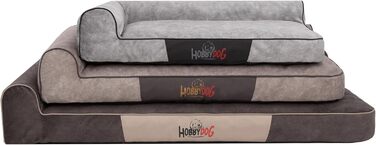 Лежанка для собак та котів, м'яка, 80 x 53 см, сіро-бежева