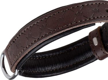 Шкіряний нашийник для собак MICHUR Design, коричневий, різні розміри