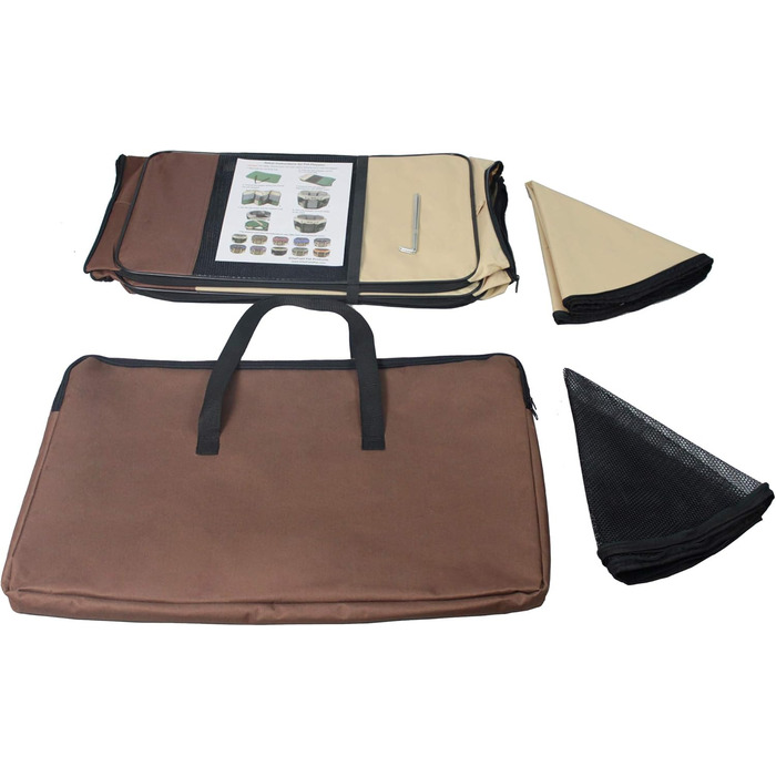 Клітка-вольєр EliteField для домашніх тварин з 2 дверцятами, м'яка, різні розміри та кольори, для собак, котів та інших тварин (91,4 x 91,4 x 61,4 см, + Бежевий)