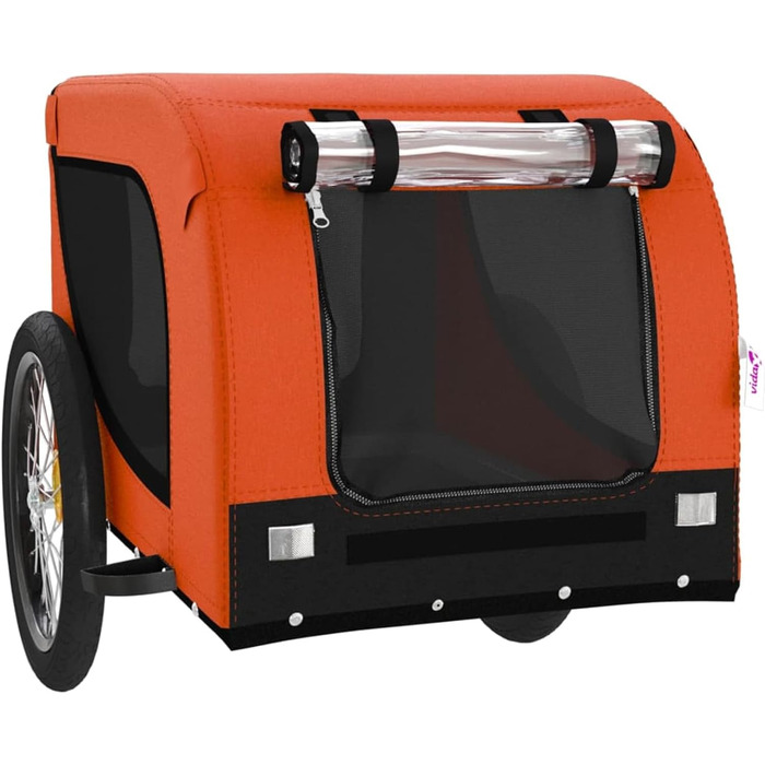SECOLI Причіп для собак, візок для собак, буги для собак з відбивачем. Причіп для велосипеда для собак до 45 кг, оранжевий, 136 x 69 x 73.5 см