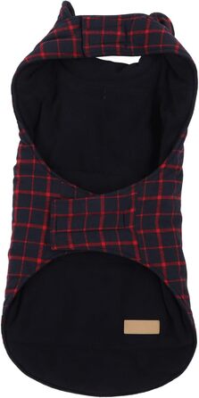 Зимова куртка для собак, тепла флісова куртка, в клітинку, для маленьких, середніх та великих собак, для активностей на холоді (розмір M)