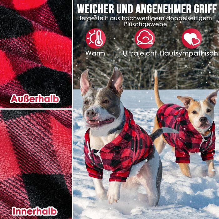 Світшот для собак SlowTon: теплий фланелевий пуловер з отвором для повідка та кишенею, для чихуахуа, тедді та інших, оранжевий, Tie Dye (червоно-чорний), XX-Large