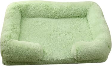 Килимок для собак великих порід, неслизьке ліжко для котів середніх розмірів, класична подушка для собак, м'яка та пухнаста, з м'якою оббивкою, підходить для балкона, дому та подорожей (зелений, S)