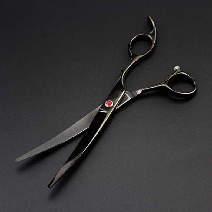Професійний набір ножиць для грумінгу собак та котів QUNINE, 17.8 см. Прямі, витончені та зігнуті ножиці для догляду за шерстю