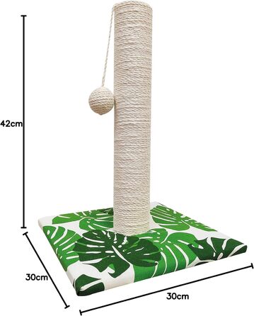 Котячий будиночок-когтеточка Croci з картону, 2-шарова, для дорослих котів, 42x35x50 см, зелений, 1 шт.