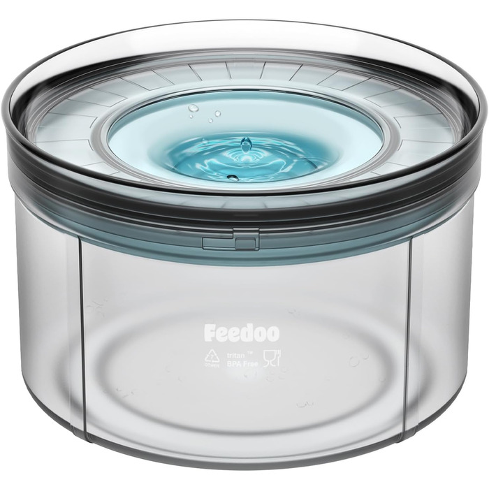 Миска для води Feedoo для собак 3,6 л, проти розливу, Tritan, BPA-free, нековзна підставка, уповільнює пиття