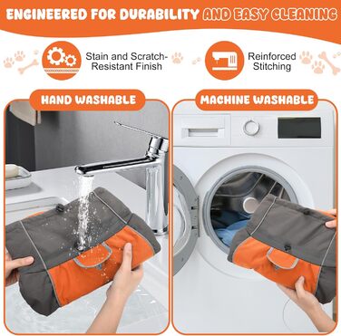 Водонепроникна куртка для собак, світловідбиваюча, вітрозахисна, тепла зимова куртка з м'яким флісовим підкладкою для собак маленьких та великих порід, для активного відпочинку, кемпінгу та походів у холодну погоду, розмір M (спина: 50 см), помаранчевий к