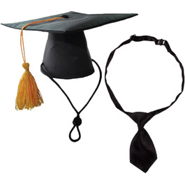 Кепка для домашніх тварин AHEOVSD з бантом на шиї, чорна, поліестер. Кепка для собак та котів, аксесуар для костюмів на відпочинок