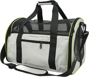 Транспортна сумка для домашніх тварин Cloimei Premium 600D Nylon, сіра, для котів та собак, 17 x 11 x 11 см