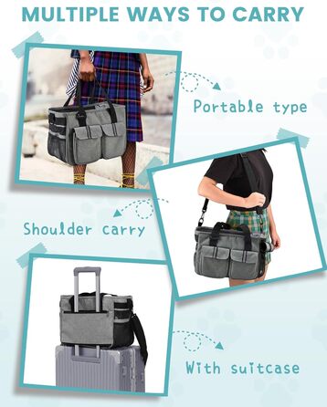 Транспортна переноска для котів та собак Happy Hachi, складана, з регульованим плечовим ременем, з м'якою оббивкою, для авіаперельотів, туристична переноска