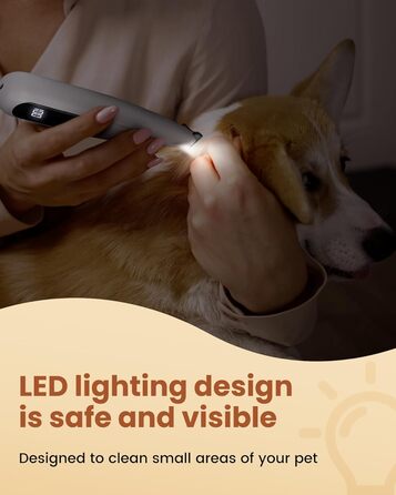 PAPMINI 2 в 1 тиха машинка для стрижки собак і тример для лап з LED, професійна Type-C шерстяна машинка для собак і котів, підходить для дрібних і великих порід