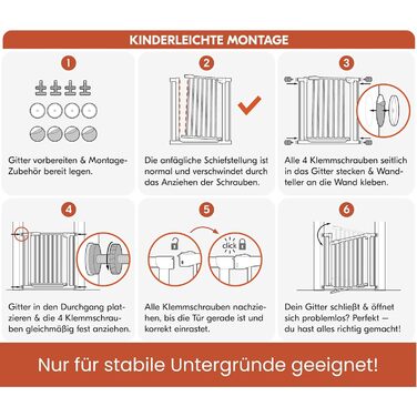 Захист для воріт Hauck Clear Step Autoclose 2, Темно-сірий - для дітей, регульована ширина 75-80 см, висота 77 см, самозакривання, низький поріг, двостороннє відкривання однією рукою, без свердління